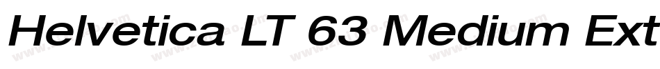 Helvetica LT 63 Medium Extended字体转换